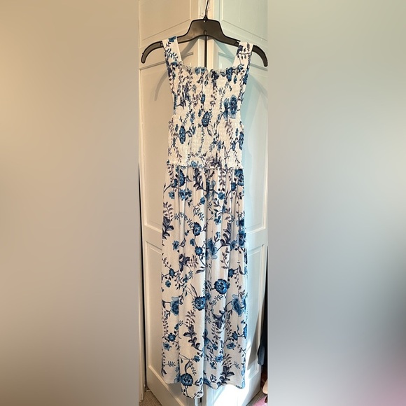 River Island Shirred Neck Floral Midi Dress - Picture 3 of 9